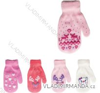 RUKAVICE PALČÁKY KOJENECKÉ CHLAPECKÉ PLETENÉ (0-12 měcíců) YO R-115A/GIR