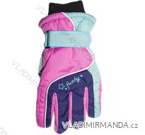 RUKAVICE PRSTOVÉ LYŽAŘSKÉ DOROST DÍVČÍ (22-24 CM) YO! RN-006