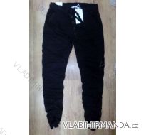 KALHOTY PLÁTĚNÉ V PASE NA GUMU S KNOFLÍKY DÁMSKÉ (XL-5XL) P.O.P. SEVEN/GOURD T960-1