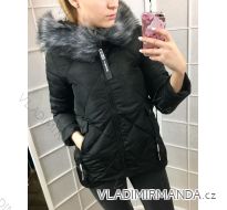 BUNDA ZIMNÍ PROŠÍVANÁ S KOŽÍŠKEM DÁMSKÁ (S-L) POLSKO IM1018T2662P