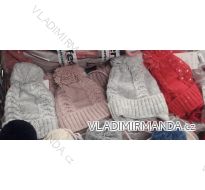 ČEPICE S BAMBULÍ ZIMNÍ KOJENECKÁ DÍVČÍ (UNI 44-46 ) POLSKO PV718003