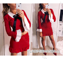 ŠATY DÁMSKÉ ELEGANTNÍ S LÍMEČKEM A MAŠLIČKOU(UNI S-L) ITALSKÁ MÓDA IM318885