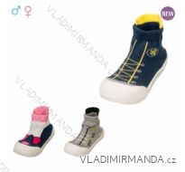 Ponožky s gumovou podrážkou kojenecké dívčí a chlapecké fleece (20-23) YO! OB-009