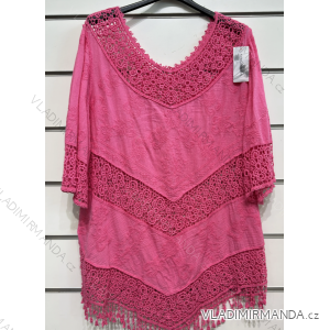 Tunika oversize 3/4 dlhý rukáv dámska (S/M ONE SIZE) TALIANSKA MÓDA IMPSH235210