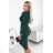 441-1 Dress with three buttons on the neckline - green
