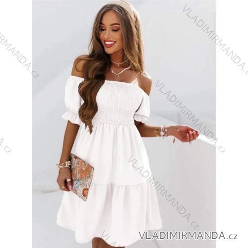 Women's Long Chiffon Short Sleeve Dress (S/M ONE SIZE) ITALIAN FASHION IMWGS231048