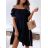 Women's Long Chiffon Short Sleeve Dress (S/M ONE SIZE) ITALIAN FASHION IMWGS231048