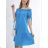 Women's Long Chiffon Short Sleeve Dress (S/M ONE SIZE) ITALIAN FASHION IMWGS231048