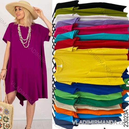 Women's Long Chiffon Short Sleeve Dress (S/M ONE SIZE) ITALIAN FASHION IMWGS231048