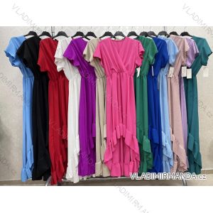 Women's Long Short Sleeve Dress (S/M ONE SIZE) ITALIAN FASHION IMWGK231376