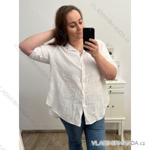 Košile 3/4 dlouhý rukáv dámská nadrozměr (XL/2XL ONE SIZE) ITALSKá MóDA IM423086