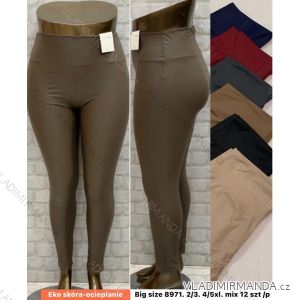 Lange, schlanke Leggings aus Kunstleder für Damen in Übergröße (2XL/3XL-4XL/5XL) TURKISH FASHION TMWL238971