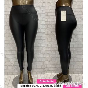 Lange Leder-Slim-Leggings für Damen in Übergröße (2XL/3XL-4XL/5XL) TURKISH FASHION TMWL238971A