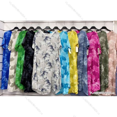 Women's Long Chiffon Short Sleeve Dress (S/M ONE SIZE) ITALIAN FASHION IMWGS231048