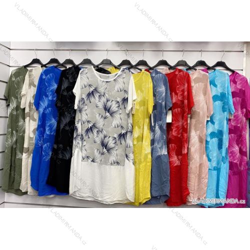 Women's Long Chiffon Short Sleeve Dress (S/M ONE SIZE) ITALIAN FASHION IMWGS231048