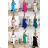 Women's Long Pleated Summer Chiffon Belt Short Sleeve Dress (S/M ONE SIZE) ITALIAN FASHION IMWGM231412