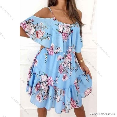 Women's Summer Chiffon Short Sleeve Dress (S/M ONE SIZE) ITALIAN FASHION IMWC231438