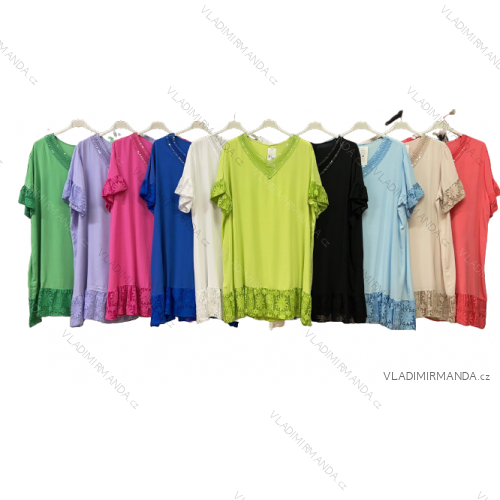 Tunika / Bluse Langarm Damen Oversized (3XL / 4XL ONE SIZE) ITALIAN FASHION IMWQ2191650