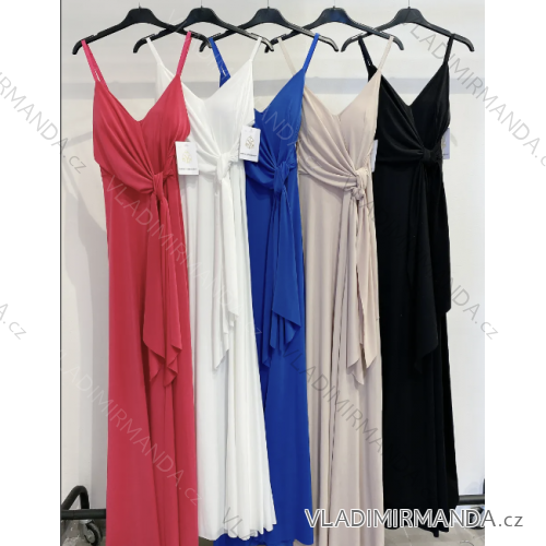Women's Long Chiffon Short Sleeve Dress (S/M ONE SIZE) ITALIAN FASHION IMWGS231048