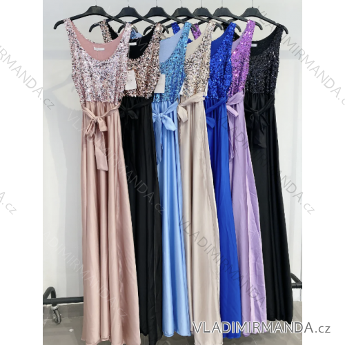 Women's Long Chiffon Short Sleeve Dress (S/M ONE SIZE) ITALIAN FASHION IMWGS231048