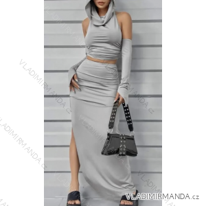 Souprava elegantní sukně dlouhá a top bez rukávu dámská (S/M ONE SIZE) ITALSKÁ MÓDA IMPMD236246a