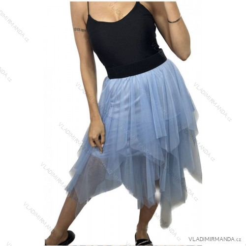 Sukňa dlhá tylová dámska (S/M/L ONE SIZE) TALIANSKA MÓDA IMM2298HG/DR svetlo modrá