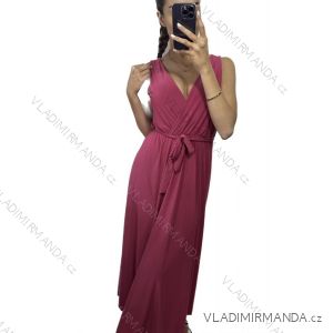 Šaty dlouhé společenské na ramínka dámské (S/M ONE SIZE) ITALSKÁ MÓDA IMM235602