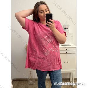 Tunika krátký rukáv dámská nadrozměr (2XL/3XL/4XLONE SIZE) ITALSKá MóDA IM423MATIA