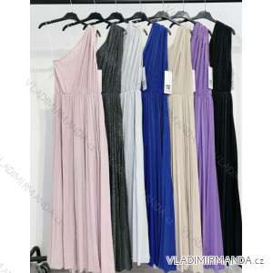 Women's Long Chiffon Short Sleeve Dress (S/M ONE SIZE) ITALIAN FASHION IMWGS231048
