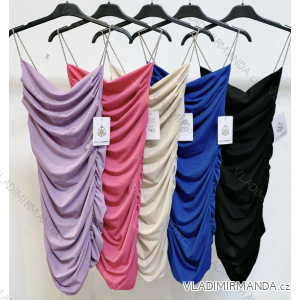 Women's Long Chiffon Short Sleeve Dress (S/M ONE SIZE) ITALIAN FASHION IMWGS231048