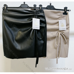 Sukně krátká koženková dámská (S/M ONE SIZE) ITALSKÁ MÓDA IMPMD2310999