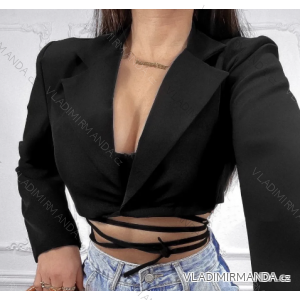 Top croptop dlouhý rukáv dámský (S/M ONE SIZE) ITALSKÁ MÓDA IMPMD2320077L