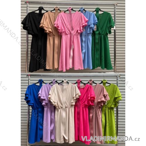 Women's Long Chiffon Short Sleeve Dress (S/M ONE SIZE) ITALIAN FASHION IMWGS231048