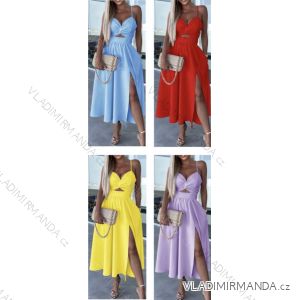 Langes, elegantes, trägerloses Sommerkleid für Damen (Einheitsgröße S/M) ITALIAN FASHION IMWB23288