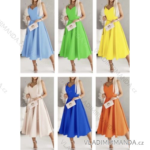 Women's Summer Elegant Strapless Dress (S/M ONE SIZE) ITALIAN FASHION IMWB23324