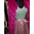 Skirt to the knees ladies t-shirt with a free size AFASHION AF18059 peach M / L