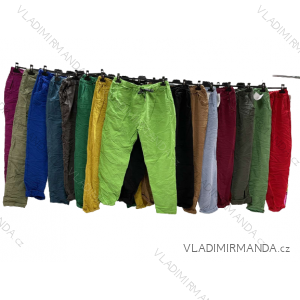 Kalhoty dlouhé dámské nadrozměr (3XL/4XL ONE SIZE) ITALSKÁ MÓDA IMWQ23088