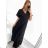 Women's Long Chiffon Short Sleeve Dress (S/M ONE SIZE) ITALIAN FASHION IMWGM23456