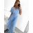Women's Long Chiffon Short Sleeve Dress (S/M ONE SIZE) ITALIAN FASHION IMWGM23456