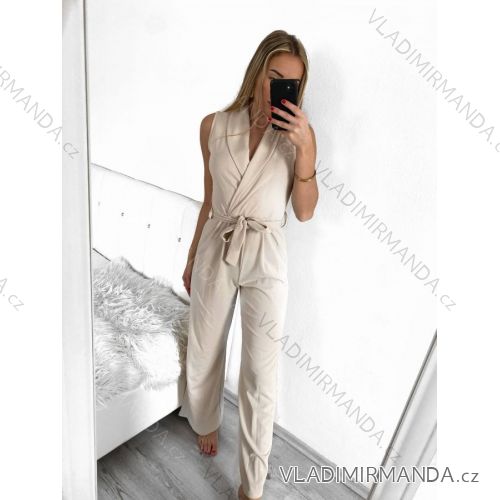 Overal dlouhý elegantní bez rukávu dámský (S/M ONE SIZE) ITALSKÁ MÓDA IMWK2323667