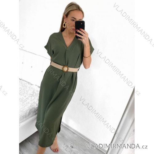 Šaty riflové dlouhé košilové dámské (uni sl) ITALIAN Fashion IM3181746