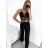 Top croptop krajkový na ramínka dámský (S/M ONE SIZE) ITALSKÁ MÓDA IMPMD233045/DU -   modrá -   S/M/L