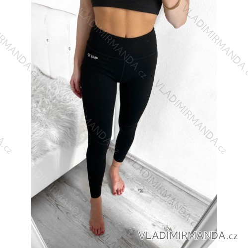 Funktionelle lange Yoga-Leggings für Damen (M-2XL) WOLF Y2361 L schwarz