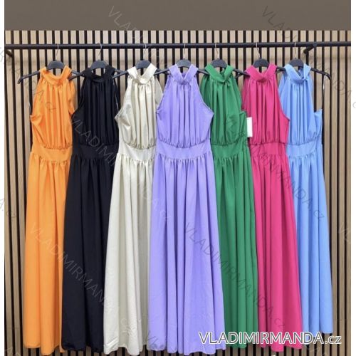 Women's Long Elegant Sleeveless Dress (S/M ONE SIZE) ITALIAN FASHION IMWGB231539