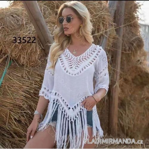 Tunika letná čipková krátky rukáv dámska (S/M/L ONE SIZE) TALIANSKA MÓDA IMWE231546