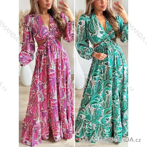 Women's Long Sleeve Shirt Dress (S/M ONE SIZE) ITALIAN FASHION IMWGM23447