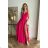 Damen Plus Size (42-46) langes elegantes ärmelloses Partykleid POLISH FASHION PMLBC23265-10 Fuchsie 38