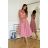 Damen Plus Size (42-46) langes elegantes ärmelloses Partykleid POLISH FASHION PMLBC23265-10 pink 36