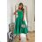 Women's Plus Size (42-46) Long Elegant Party Sleeveless Dress POLISH FASHION PMLBC23265-10 Green 34