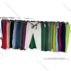 Kalhoty dlouhé dámské nadrozměr (3XL/4XL ONE SIZE) ITALSKÁ MÓDA IMWQ23135